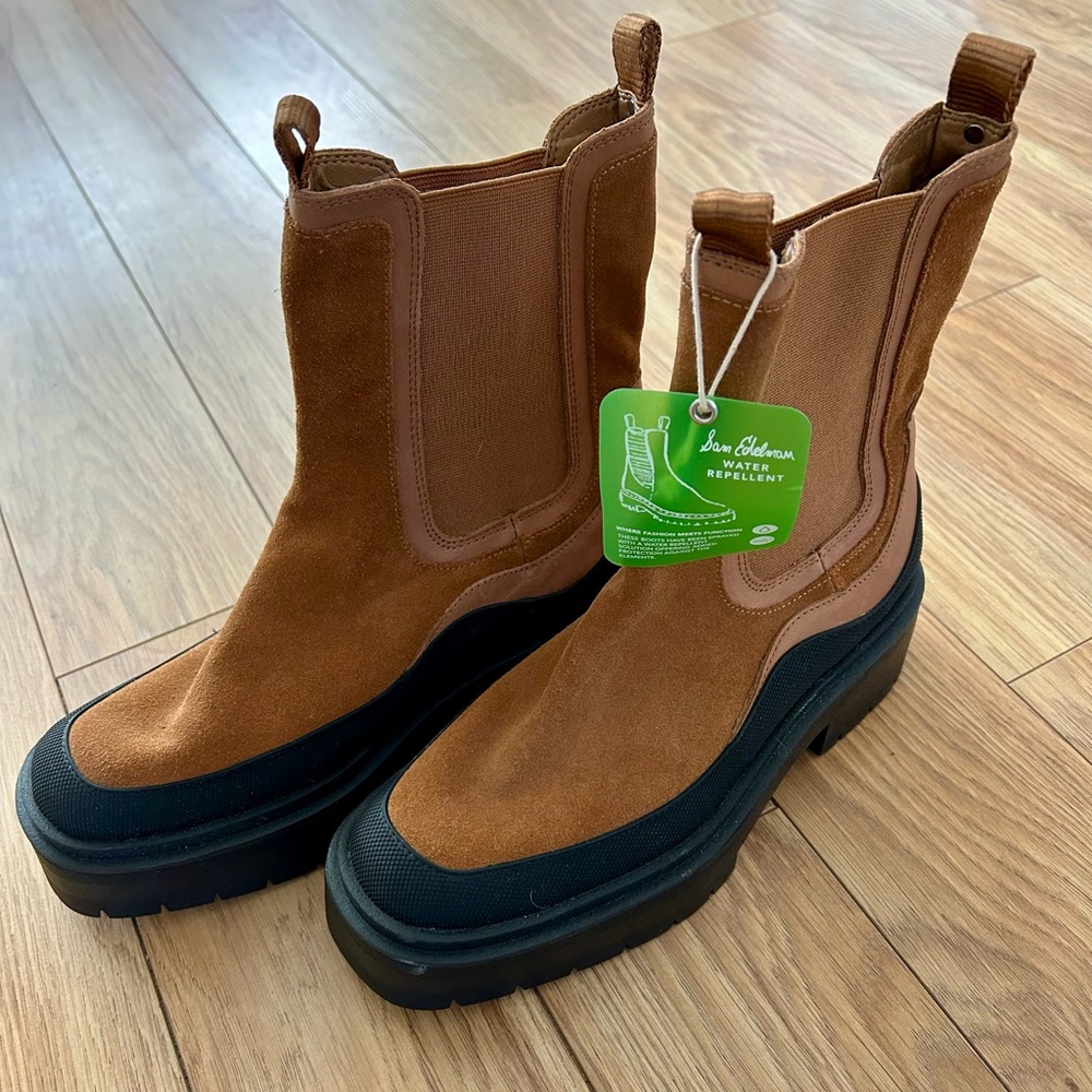 Sam Edelman Lug Sole Water-repellent Boots - Picture 5 of 5